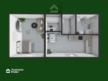 Pronájem bytu 2+kk, Staňkov, Americká, 40 m2