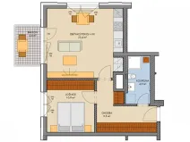 Prodej bytu 2+kk, Kralupy nad Vltavou, Nádražní, 51 m2
