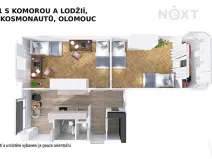 Prodej bytu 2+1, Olomouc, tř. Kosmonautů, 60 m2