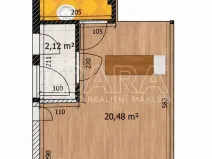 Pronájem bytu 1+kk, Praha - Stodůlky, Živcových, 28 m2