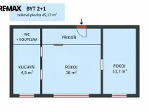 Prodej bytu 2+1, Ostrava - Zábřeh, V Zálomu, 45 m2