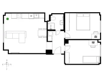 Pronájem bytu 3+kk, Praha - Vršovice, Gruzínská, 57 m2