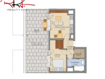Pronájem bytu 2+kk, Praha, Thomasova, 46 m2