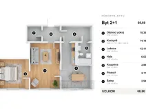 Prodej bytu 2+1, České Budějovice - České Budějovice 2, Větrná, 63 m2