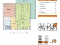 Pronájem bytu 1+kk, Olomouc - Řepčín, Edvarda Beneše, 57 m2