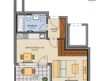 Prodej bytu 1+kk, Praha, Gollové, 34 m2