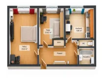 Prodej bytu 2+1, Praha - Letňany, Místecká, 52 m2