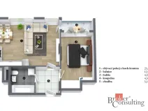 Pronájem bytu 2+kk, Praha - Žižkov, Olgy Havlové, 47 m2