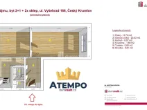 Pronájem bytu 2+1, Český Krumlov - Nádražní Předměstí, Vyšehrad, 50 m2