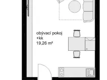 Pronájem bytu 1+kk, Praha - Kobylisy, Kyselova, 25 m2