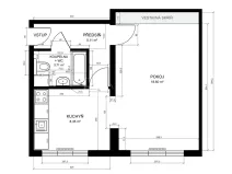 Prodej bytu 1+1, Praha - Libeň, Kovářská, 37 m2