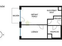 Pronájem bytu 2+kk, Praha - Třebonice, U Radosti, 51 m2