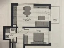 Pronájem bytu 2+kk, Milovice, Armádní, 51 m2