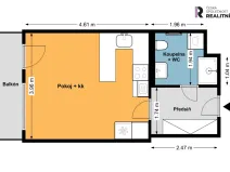 Pronájem bytu 1+kk, Kladno - Dubí, Ke křížku, 36 m2