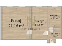 Pronájem bytu 1+1, Plzeň, Plzenecká, 42 m2