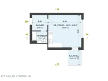 Pronájem bytu 1+kk, Hradec Králové, Na Střezině, 26 m2