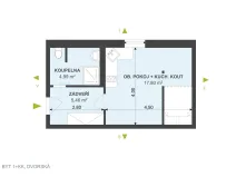 Pronájem bytu 1+kk, Hradec Králové, Dvorská, 28 m2