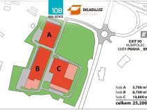 Pronájem skladu, Pelhřimov, 10800 m2
