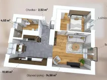 Pronájem bytu 2+kk, Kladno, Petrohradská, 52 m2