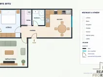 Pronájem bytu 2+1, Vyškov, Tyršova, 52 m2