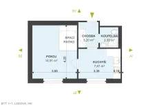 Pronájem bytu 1+1, Hradec Králové, Ladova, 29 m2