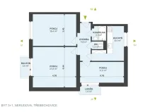 Prodej bytu 3+1, Třebechovice pod Orebem, Nerudova, 67 m2