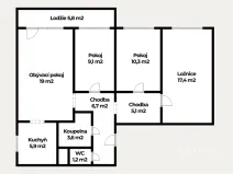 Prodej bytu 4+1, Obrnice, Nová výstavba, 80 m2