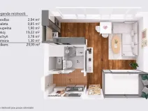 Prodej bytu 1+kk, Praha - Uhříněves, Na vysočině, 30 m2