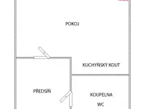 Pronájem bytu 1+kk, Klášterec nad Ohří - Miřetice u Klášterce nad Ohří, Královéhradecká, 19 m2