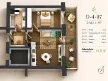 Prodej bytu 2+kk, Hluboká nad Vltavou, 48 m2