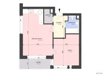 Pronájem bytu 2+kk, Hradec Králové, Antonína Petrofa, 53 m2
