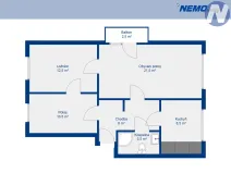 Prodej bytu 3+1, Strunkovice nad Blanicí, Protivecká, 66 m2