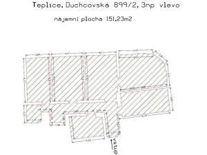 Pronájem kanceláře, Teplice, 151 m2