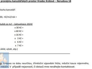 Pronájem kanceláře, Hradec Králové, Nerudova, 100 m2