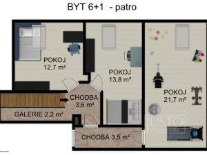 Prodej bytu 6+kk a větší, Písek - Semice, Na Stráni, 152 m2