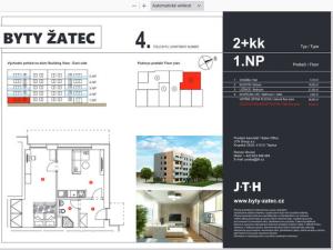 Prodej bytu 2+kk, Žatec, Husova, 49 m2