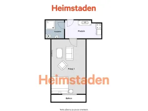 Pronájem bytu 1+kk, Havířov - Město, Hlavní třída, 21 m2