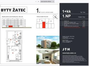 Prodej bytu 1+kk, Žatec, Husova, 42 m2