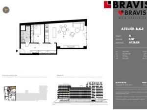 Prodej bytu 1+kk, Brno, Nové sady, 74 m2