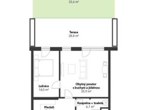 Pronájem bytu 2+kk, České Budějovice - České Budějovice 2, V. Talicha, 60 m2