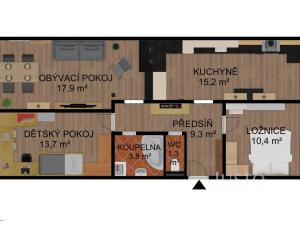 Prodej bytu 3+1, Písek - Václavské Předměstí, Krokova, 71 m2