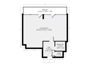 Pronájem bytu 1+kk, Praha - Holešovice, Poupětova, 50 m2