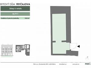 Prodej obchodního prostoru, Brno, Fryčajova, 114 m2