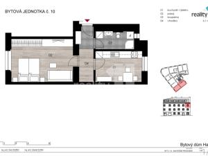 Prodej bytu 2+kk, Praha - Michle, Hanusova, 48 m2