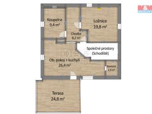Prodej bytu 2+kk, Zruč-Senec - Zruč, Plzeňská, 67 m2