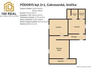 Prodej bytu 2+1, Smiřice, Cukrovarská, 84 m2