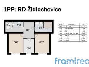 Prodej rodinného domu, Židlochovice, Meruňková, 187 m2