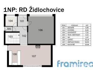 Prodej rodinného domu, Židlochovice, Meruňková, 187 m2