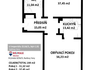 Prodej bytu 3+1, Karlovy Vary, U Imperiálu, 156 m2