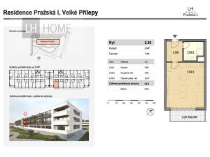 Prodej bytu 1+kk, Velké Přílepy, 44 m2